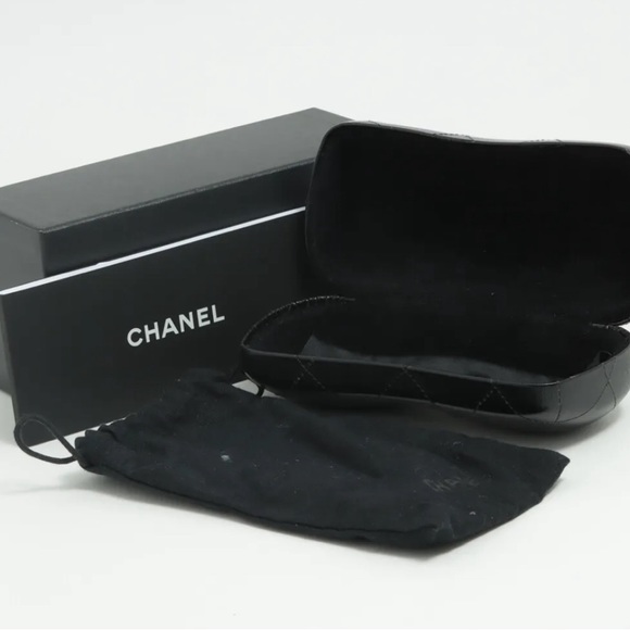 Chanel Coco Mark CC Beige Sunglasses With Gold Logo On Temples 5385-A - Picture 5 of 5